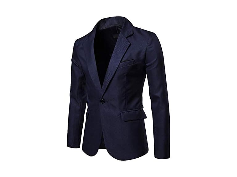 Cloudstyle Men (L) Casual Slim Suit Jacket Tops - Image 1
