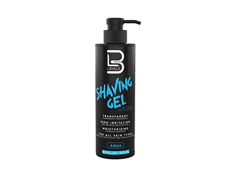 (3 Pack) Level 3 Transparent Shaving Gel, Aqua, 16.9 oz - Image 1