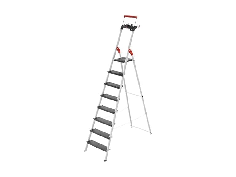 Hailo Folding L100 Step Ladder, Non-Slip, 8 Step