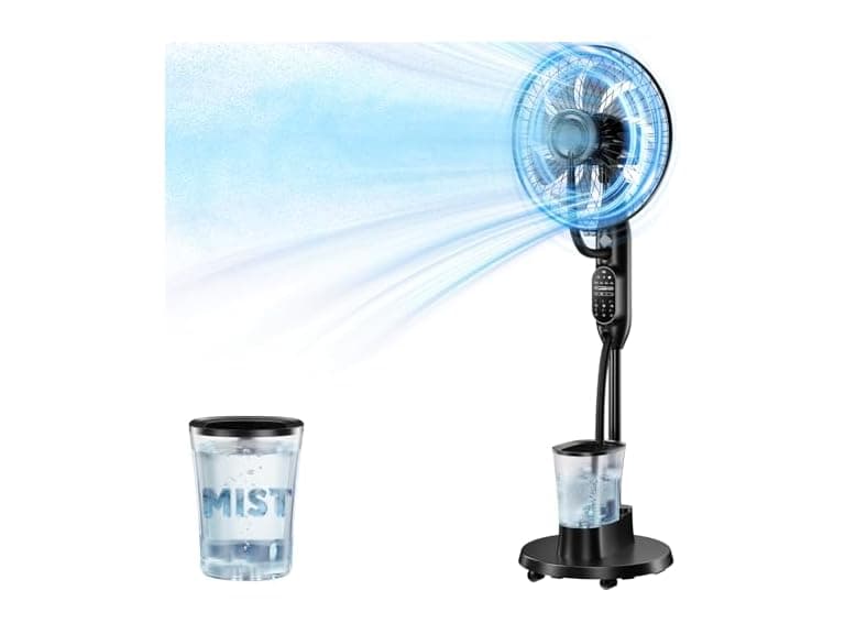 AetherMist Pedestal Misting Fan - Image 1