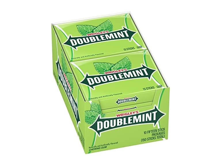 10PK WRIGLEY'S DOUBLEMINT Mint Gum Chewing Gum - Image 1