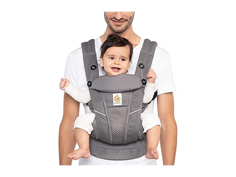Ergobaby All Carry Positions Breathable Mesh Baby Carrier with Enhanced Lumbar Support & Airflow (7-45 Lb), Omni Breeze, Graphite Grey (Open Box) - Image 1