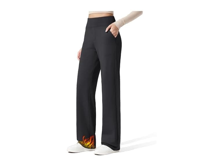 G4Free Women (L) Wide Leg Sweatpants Lined Fleece - Image 1