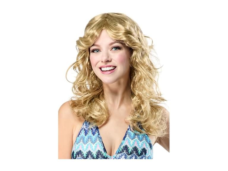 Feather 70s Wig - Blonde - Image 1