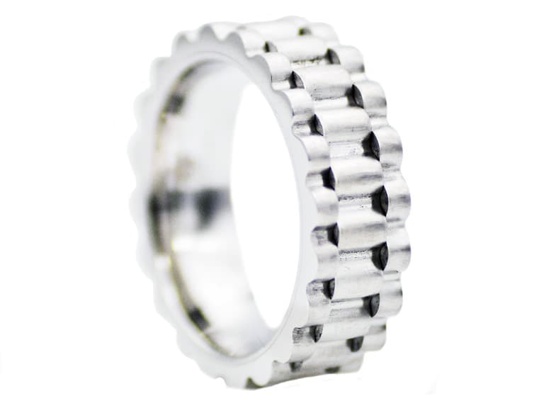 Stainless Steel Blue CZ Lion Ring - Image 1