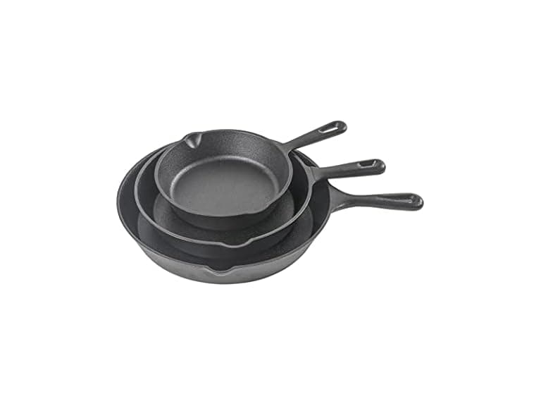 Commercial CHEF 3pc Cast Iron Skillet - Image 1