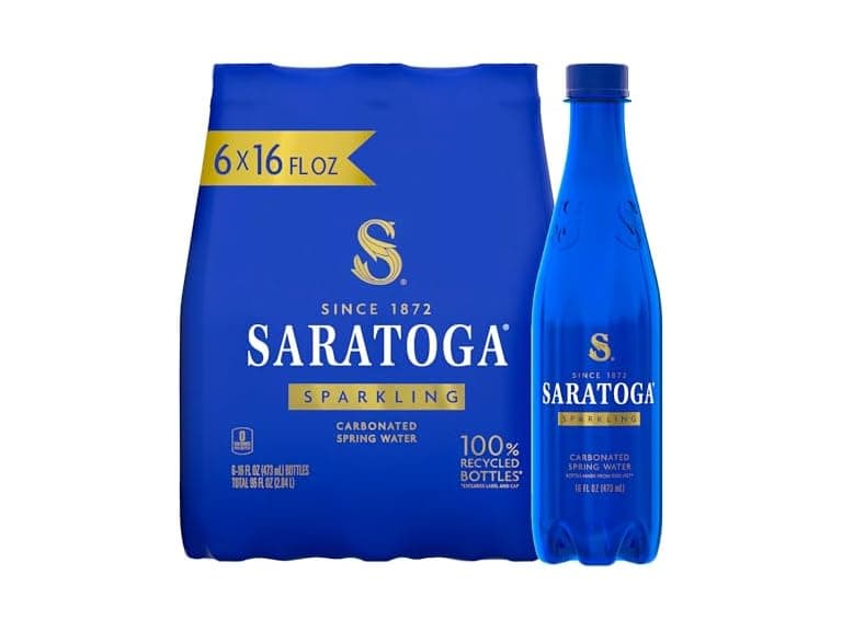 Saratoga Sparkling Water Bottles, 6-Pack - Image 1