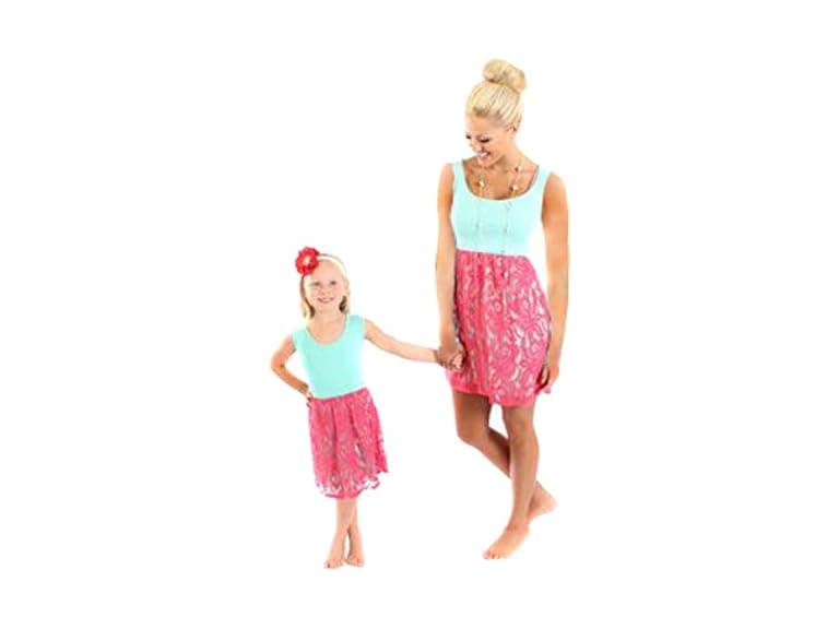 Yming Girls (7-8 Years) Mommy Me Dresses Dress - Image 1