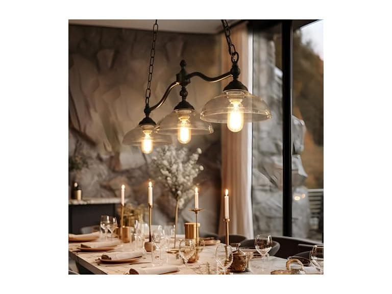 KSANA Black Farmhouse Chandelier - Image 1
