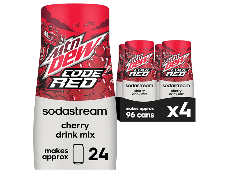 SodaStream 1924236010 Pack of 4 MTN Dew Code Red Dri - Image 1