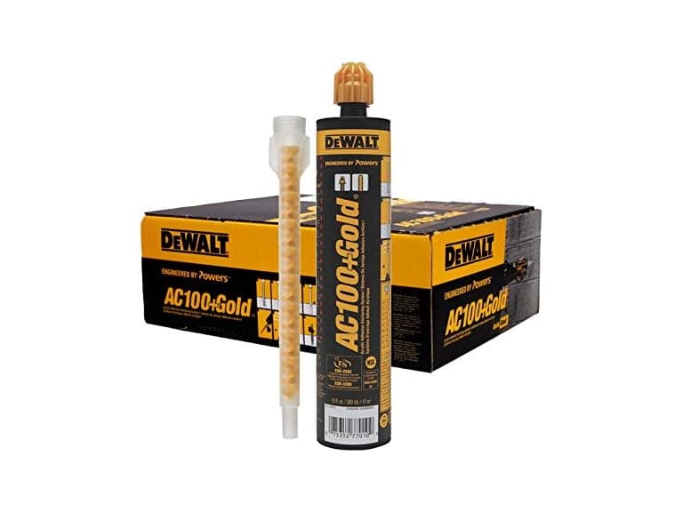 DEWALT 10oz. Gold Quik-Shot Acrylic Adhesive 12ct - Image 1