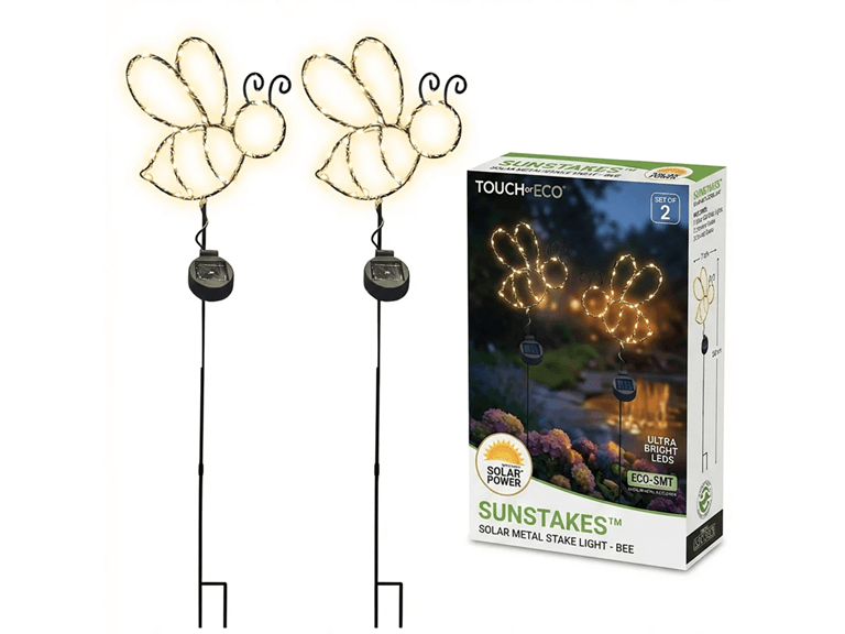 Touch Of ECO Solar Powered LED Garden Stake - Bee - Image 1