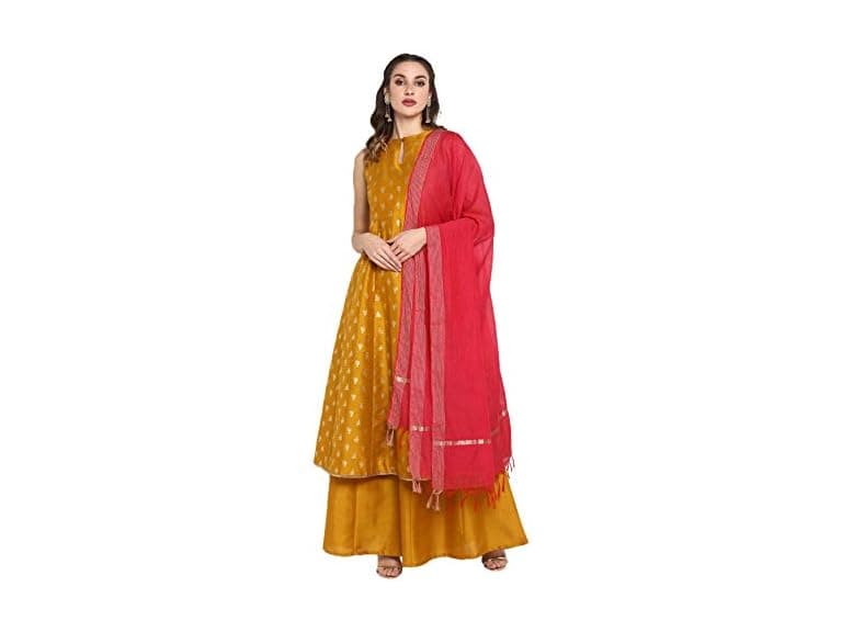 Janasya Women (3XL) Indian Women's Foil Wear Set - Image 1