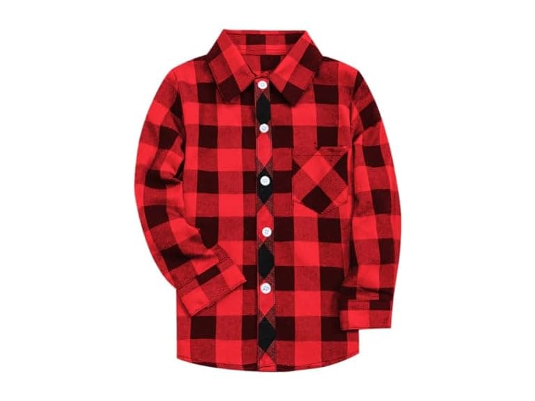 Sangtree Boys (7-8 Years) Flannel Long Down Shirts - Image 1