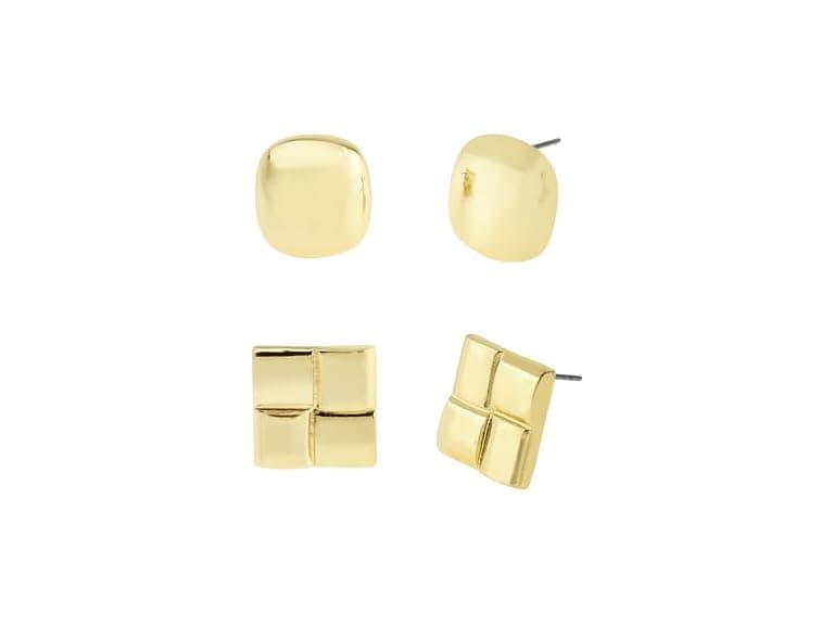 Steve Madden Women's Vintage Square Button Duo Ear - Image 1