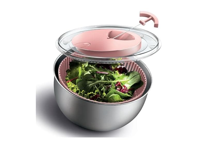 COOK WITH COLOR Stainless Steel Salad Spinner - 5 Qt - Image 1
