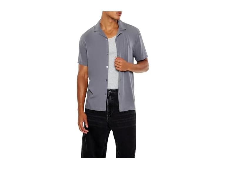 Forever 21 Men (XXL) Rayon Shirt Brown - Image 1