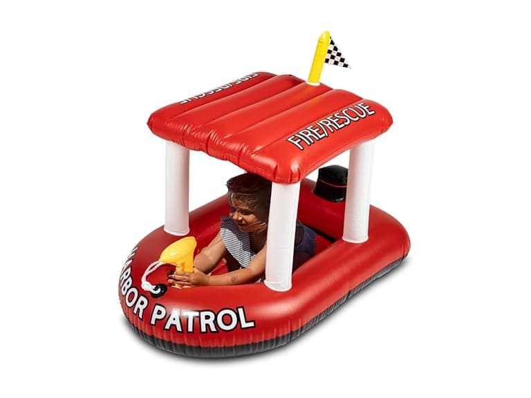 Toddler Inflatable Fire Rescue Boat - Image 1