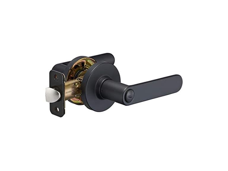 Amazon Basics Reno Door Lever with Lock Matte Black - Image 1
