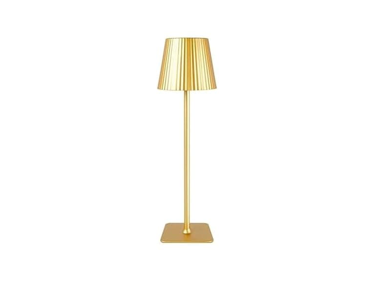 Mikasa 14.8" Gold Rechargeable LED Lamp - Image 1