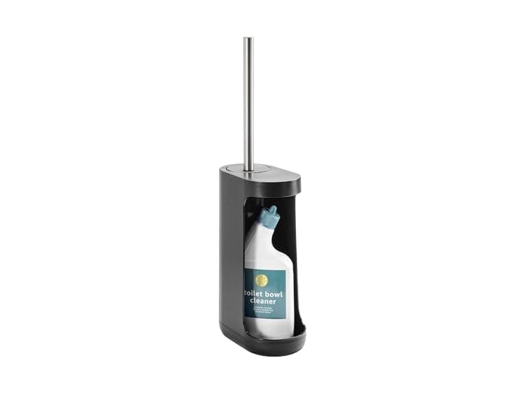 iDesign Toilet Brush with Holder and Storage Compartment - Image 1