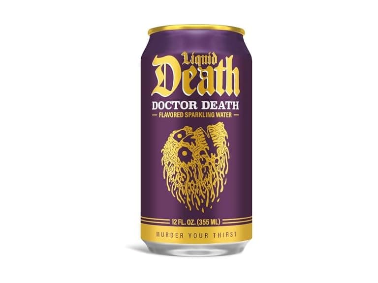 1CT Liquid Death Doctor Death Sparkling Water, 12 OZ - Image 1