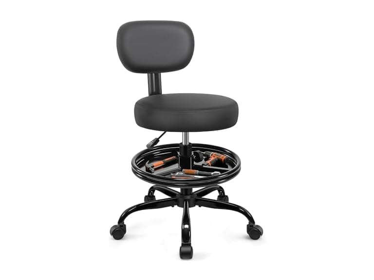 Bestglory Shop Stool with Wheels - Image 1