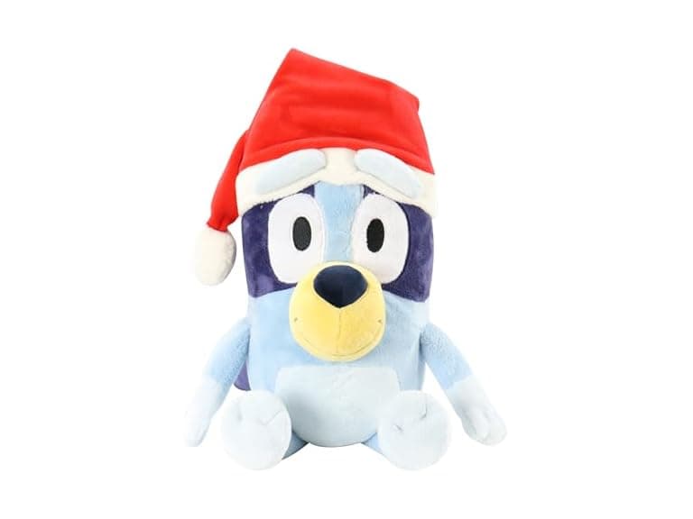 Animal Adventure Bluey with Santa Hat 12-in Plush - Image 1