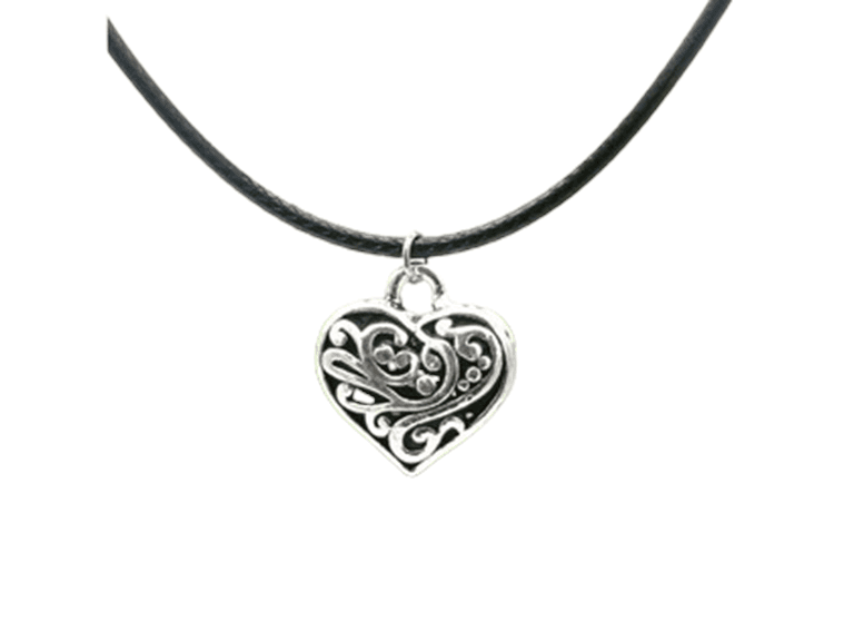 Sterling Silver Artisan Heart Necklace - Image 1