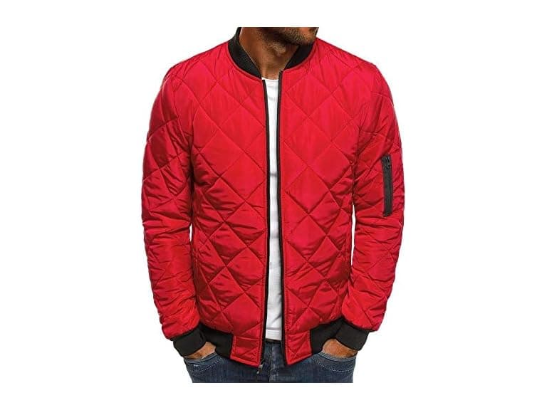 Gafeng Men (L) Flight Bomber Diamond Quilted Coats - Image 1