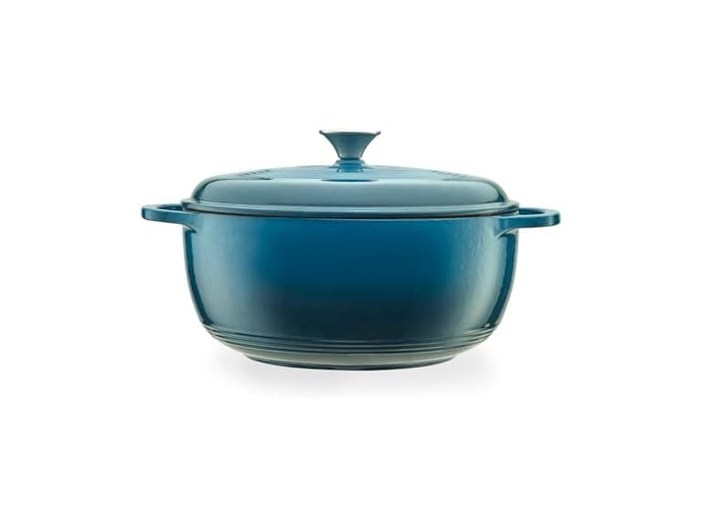 Enameled Cast Iron Dutch Oven, 6 qt., Turquoise - Image 1