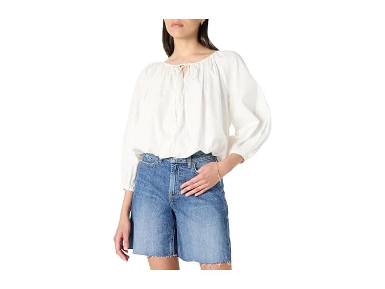 The Drop Women’s Shirred Neck- Cotton - Image 1