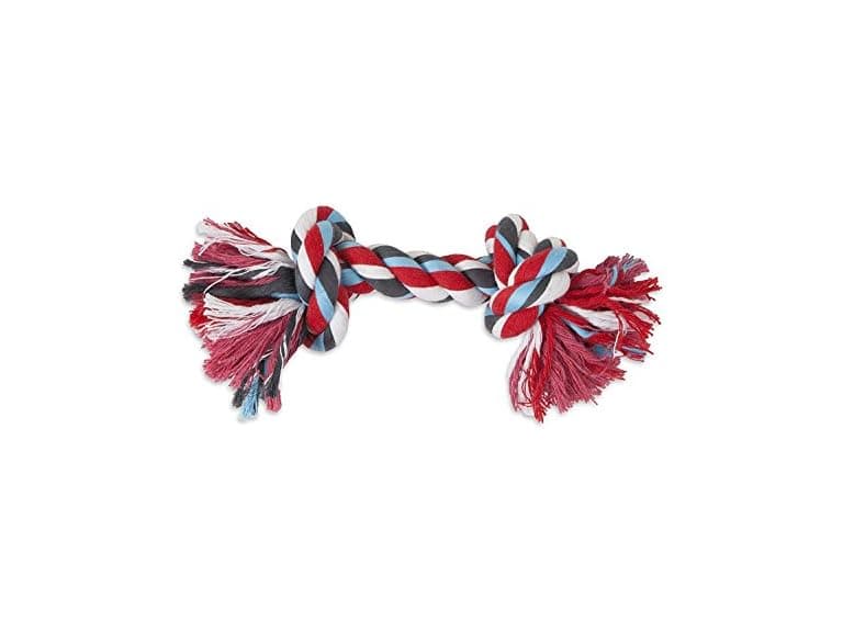 Petmate Booda Two Knot Rope Bone, Multicolored - Image 1