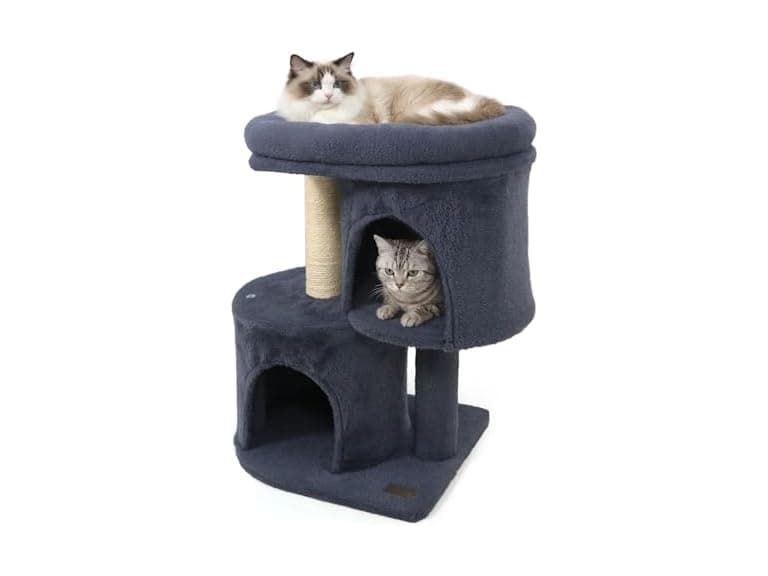 DORTALA Cat Tree for Indoor Cats, 26-Inch Dk Grey - Image 1