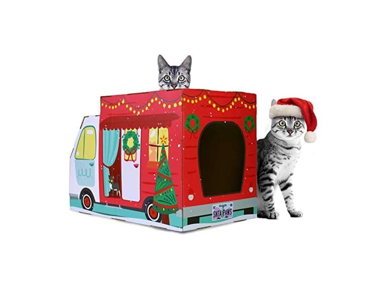 American Cat Club Christmas Cat House and Scratcher - Image 1