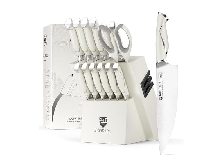 BRODARK 15Pcs Stainless Steel Knife Set - Image 1