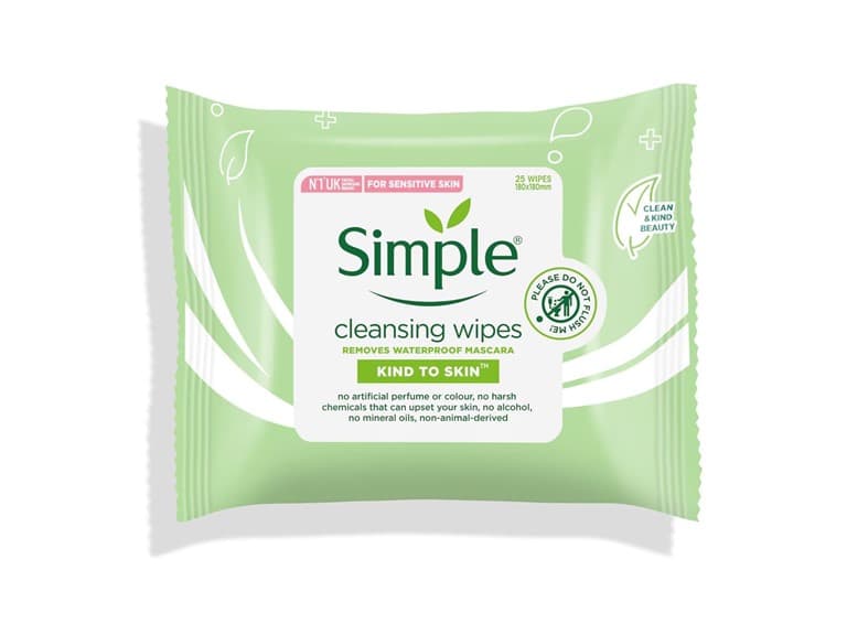 Simple Cleansing Facial Wipes 25 Count (6 Pack)