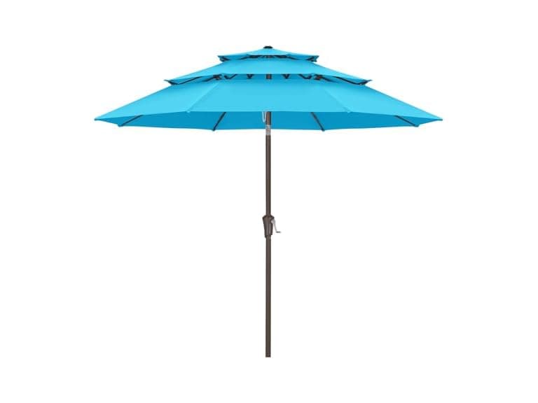 ABCCANOPY 3 Tiers Patio Umbrella 11ft Blue - Image 1