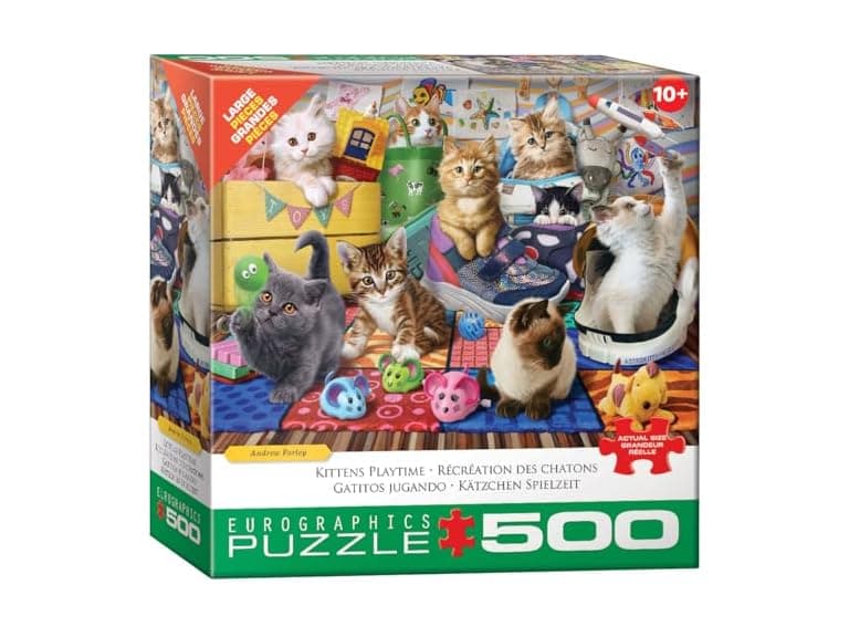 Kittens Playtime 500 Piece Puzzle - Image 1