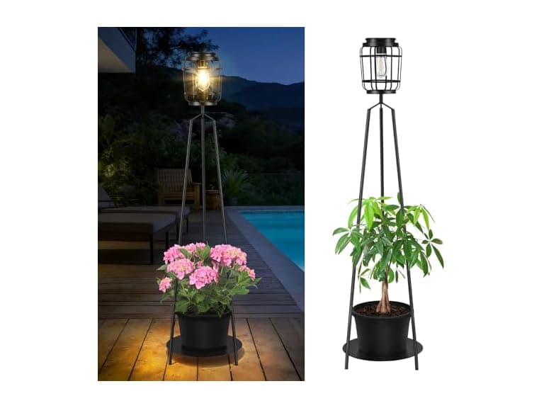 TOWPONICS Outdoor Floor Lamp with Planter - Image 1