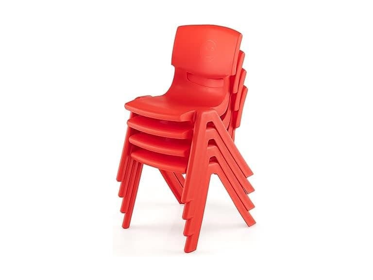 Axidou 4Pk 11"H Plastic Stackable Chairs - Image 1