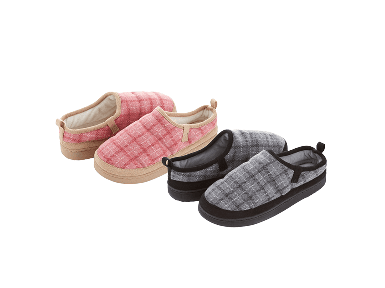 Floopi Womens Detailed Plaid Clog Slipper - Image 1