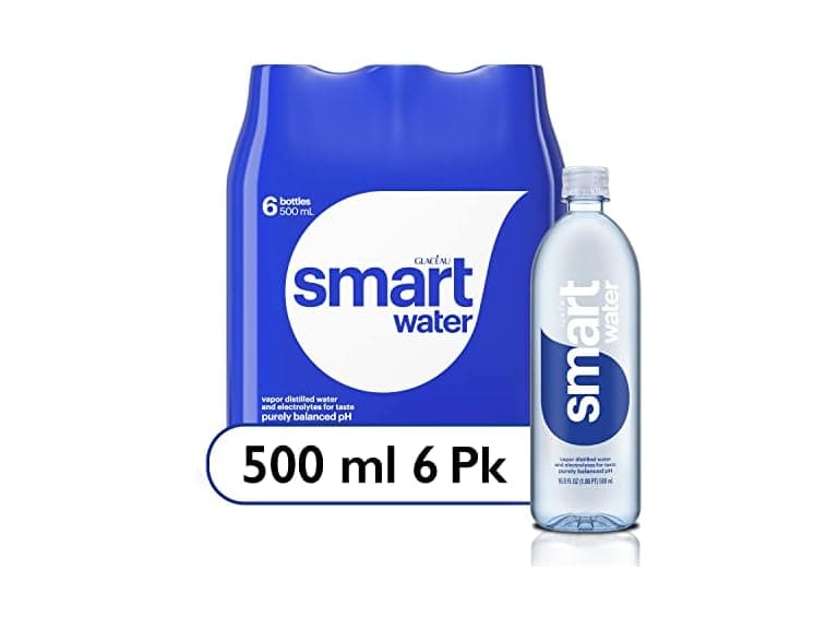 6PK Smartwater vapor distilled premium water 16.9oz - Image 1