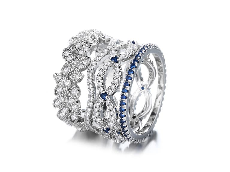 Sapphire Stackable Ring Set - Image 1