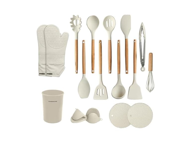 OVENTE Silicone Cooking Utensils Set, 17pcs  - Image 1