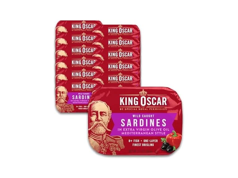 12PK King Oscar Premium Sardines in Extra Virgin Olive Oil - Image 1