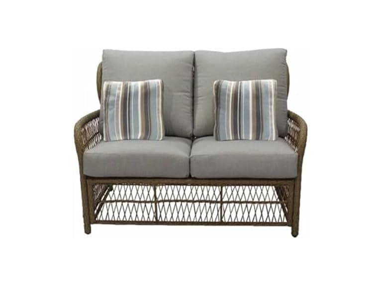Four Seasons Courtyard Positano Wicker Loveseat Bench - Image 1