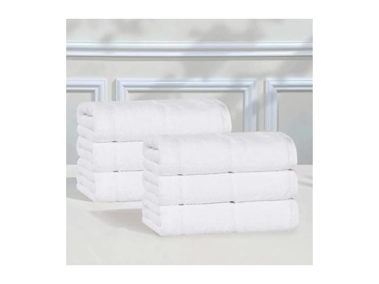 Superior 6PC Hand Towel, White - Image 1