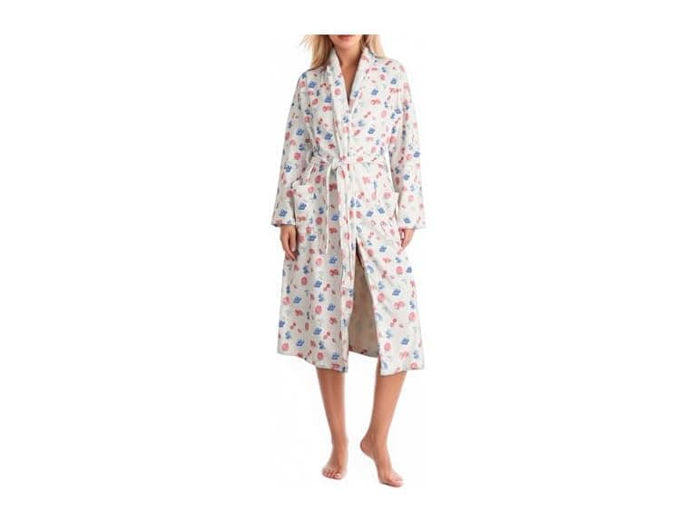 Strawberry Print Bathrobe Womens - Image 1