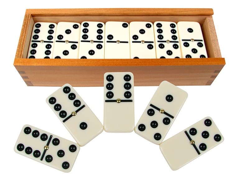 Set of 28 Double Six Dominoes - Image 1